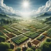 Vista de cultivo orgánico